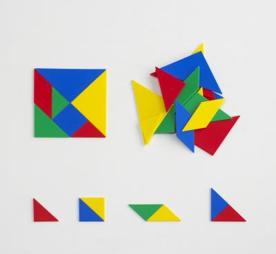 Танграмы 28 шт. (2 мм, 4 цвета)