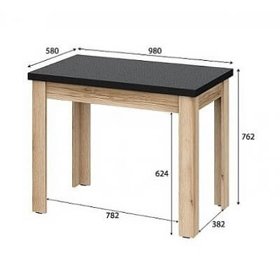 Стол обеденный СО2 980 мм