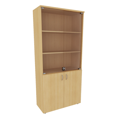 Шкаф широкий со стеклом (2010х850х450)