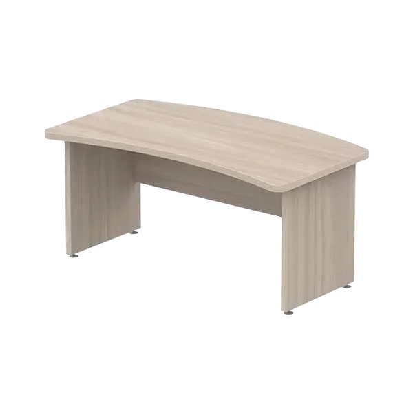 Стол руководителя с двойным радиусом 160x94 см ясень