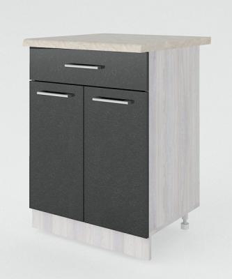 Тумба разделочная 600*600 с ящиком МДФ глянец