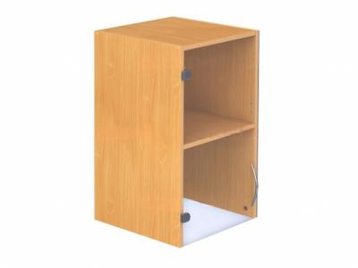 Секция шкафа модульного верхняя 2-ярусная узкая со стеклом (правая)