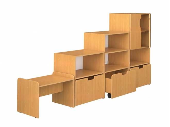 Стенка для группы детского сада для игрушек бук бавария