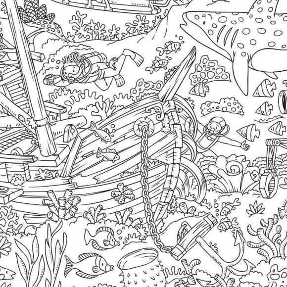 Раскраска "В океане"