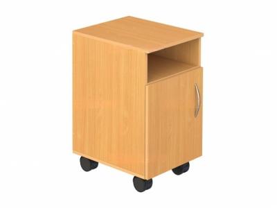 Тумба подкатная мобильная с нишей и дверью на колесах