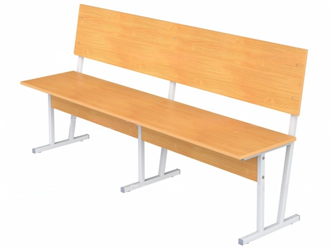 Скамья аудиторная трехместная 6 г/р  квадратная труба бук бавария