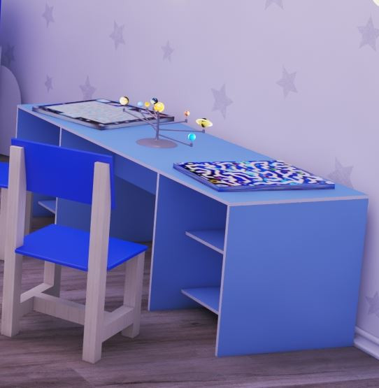 Дидактический стол "Космос" (синий)