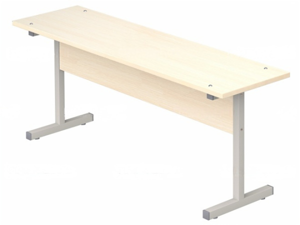 Скамья для столовой 2-местная школьная 4 г/р квадратная труба дуб молочный