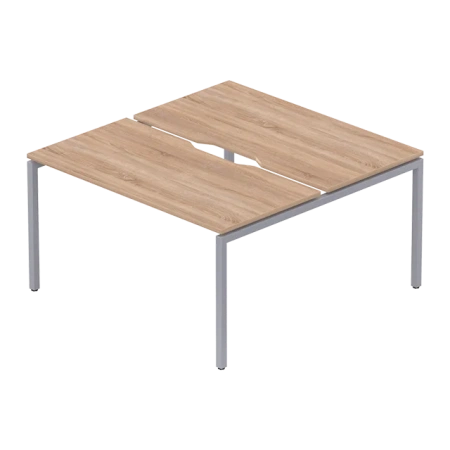 Бенч-система на 2 рабочих места, (140x145 см) бук