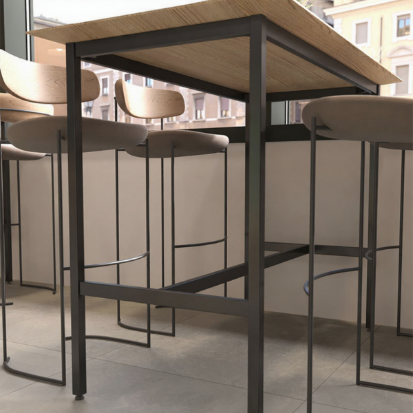 Стол УНИВЕРСАЛ 4 на  металлокаркасе 715х1200х600мм, черный