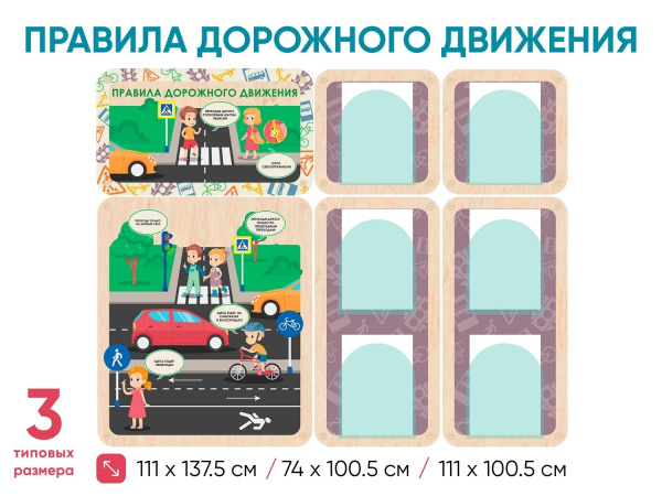 «Правила дорожного движения» - Информационный стенд для оформления стен в ДОУ