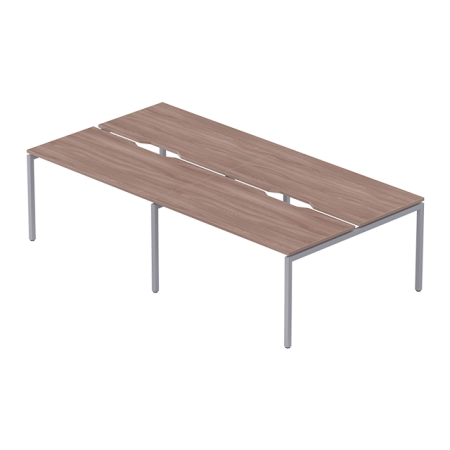 Бенч-система на 4 рабочих места, (280x145 см)орех