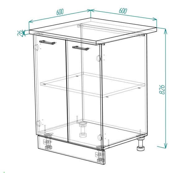 Тумба-мойка 600*600 