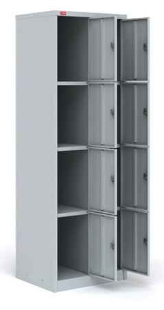 Двухсекционный металлический шкаф для сумок ШРМ-28