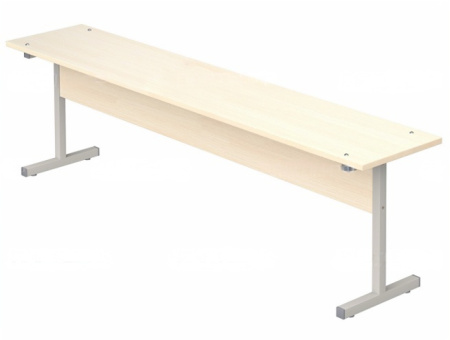 Скамья для столовой 3-местная школьная 6 г/р квадратная труба дуб молочный