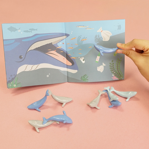 Материал счетный "Киты" (36 шт. 18 больших и 18 маленьких)