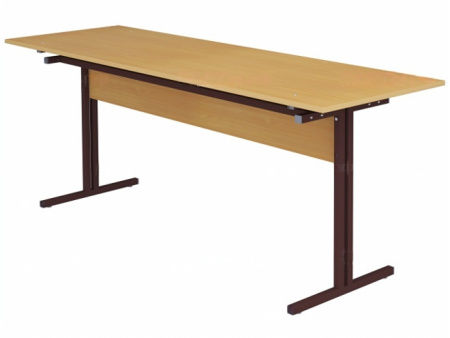 Стол для школьной столовой обеденный 6-местный для табуретов 5 г/р квадратная труба орех