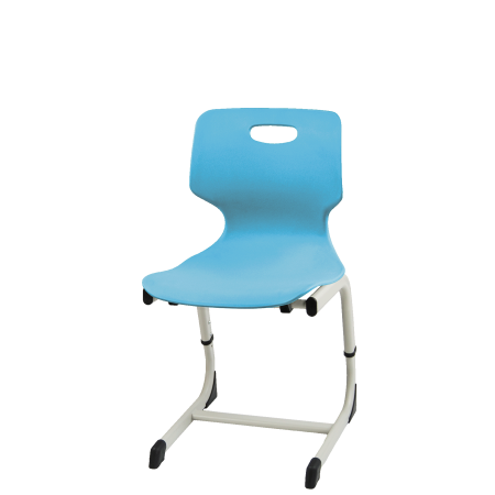 Стул «Омада», L-образный каркас регулируемый гр.3-5, с пласт сид (НебесноГолубой) заглушка черная