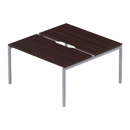 Бенч-система на 2 рабочих места, (140x145 см) венге