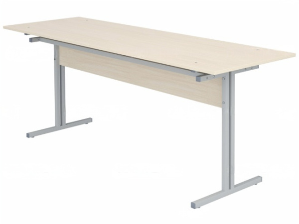 Стол для школьной столовой обеденный 6-местный для табуретов 4 г/р квадратная труба дуб молочный