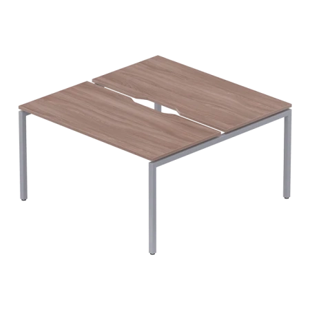 Бенч-система на 2 рабочих места, (140x145 см) орех