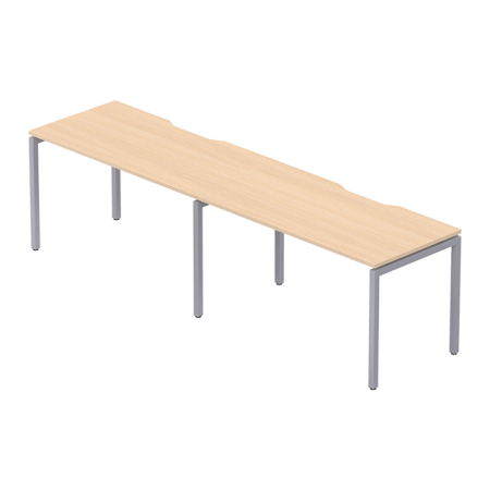 Бенч-система на 2 рабочих места, (280x70 см) дуб молочный