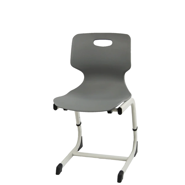 Стул «Омада», C-образный каркас регулируемый гр.5-7, с пласт сид (Серый базальт), заглушка черная