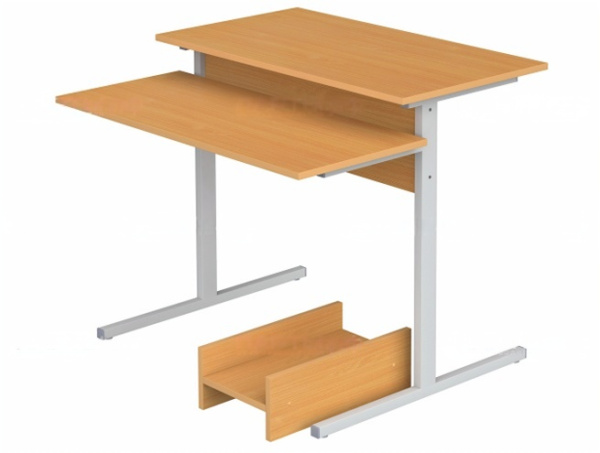 Стол для кабинета информатики компьютерный 1-местный школьный бук бавария