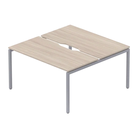 Бенч-система на 2 рабочих места, (140x145 см) ясень