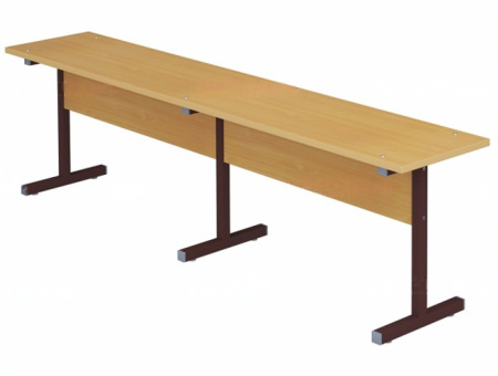 Скамья для столовой 3-местная школьная 5 г/р квадратная труба орех