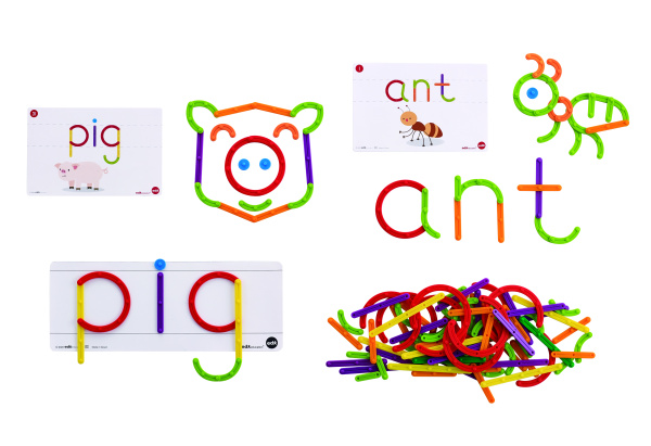 Палочки счетные Геостикс (200 дет.). Конструктор слов с карточками (23 шт.)