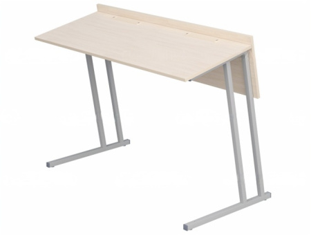 Стол аудиторный двухместный 6 г/р квадратная труба дуб молочный