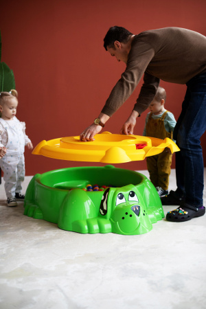 Песочница KIDS  Собачка с крышкой 432