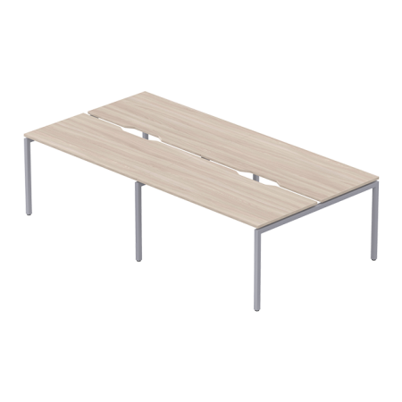 Бенч-система на 4 рабочих места, (280x145 см) ясень