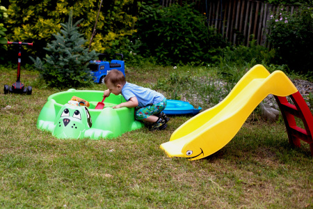 Песочница KIDS Собачка с крышкой 432