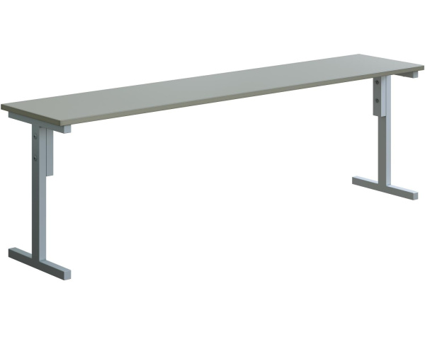 Скамейка к обеденному столу для школьной столовой 3 - местная светло серая