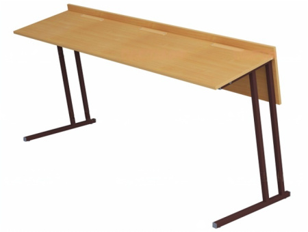 Стол аудиторный трехместный 6 г/р квадратная труба орех