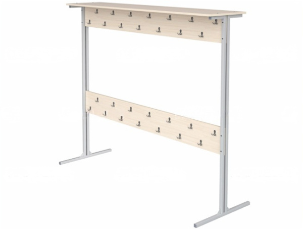 Вешалка напольная двухсторонняя на 28 мест дуб молочный