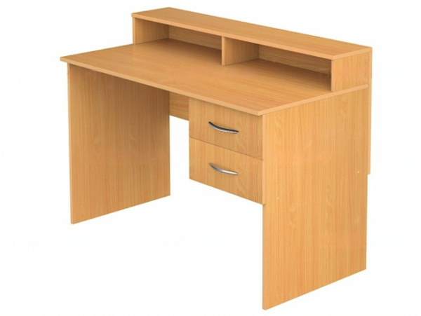 Стол для выдачи книг с тумбой для библиотеки бук бавария