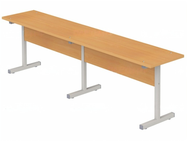 Скамья для столовой 3-местная школьная 4 г/р квадратная труба бук бавария