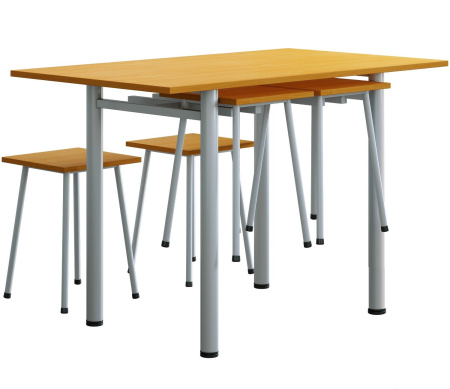 Комплект мебели для школьной столовой четырехместный бук бавария