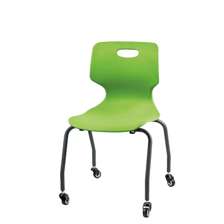 Стул «Омада», Каркас на колесах гр.6, с пластиковым сид 5-7 (TC F 402.01 Салатовый)