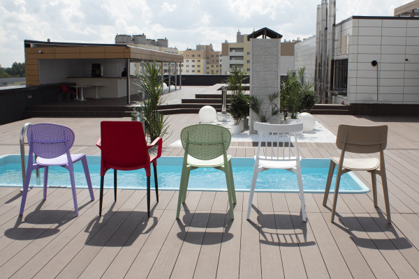 Стул SHT-S76 красный пластиковый