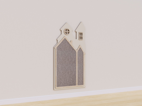 Настенная панель-коврограф «Домик» (белый)