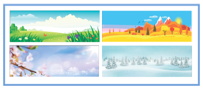 Комплект фонов "Времена года" для мультстудий "Овал" и "Облако"