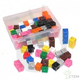 Конструктор Кубики соединяющиеся 2см. 10 цветов 1000шт.  арт.12012 