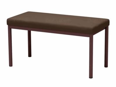 Банкетка 2-местная мягкая 810х380х420 мм  (обивка - экокожа коричневый, м/к коричневый)