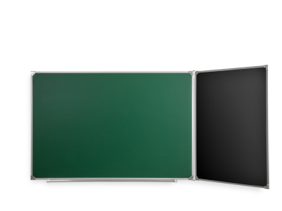 Двухэлементная(П) магнитная полимерная школьная доска комбинированная(зеленый\черный)
