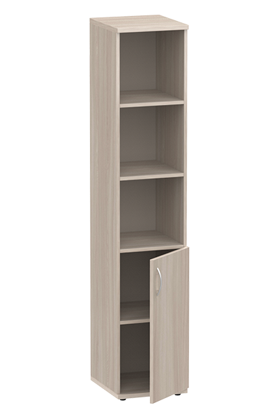 Шкаф полуоткрытый узкий, правый ясень