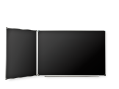 Двухэлементная(Л) магнитная полимерная школьная доска чёрная